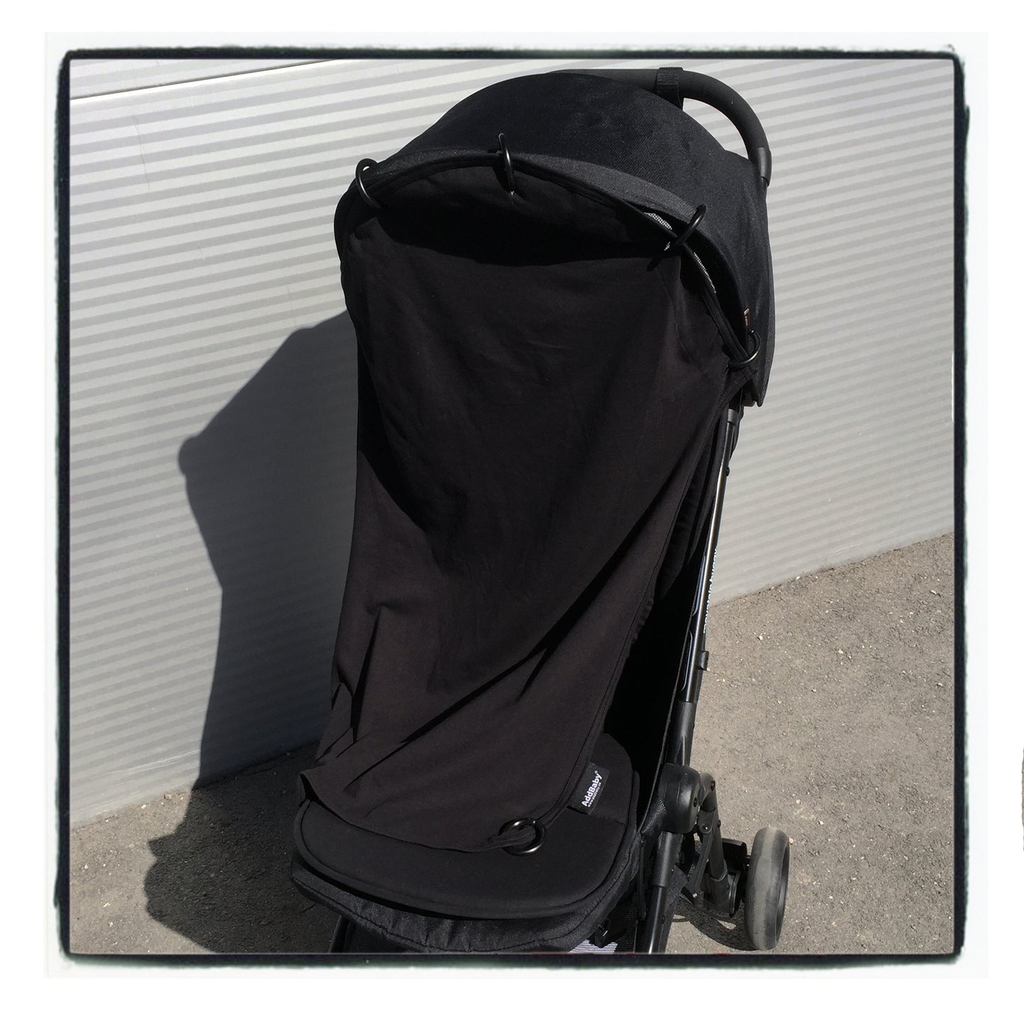 AddBaby Barnvagnsdraperi Svart