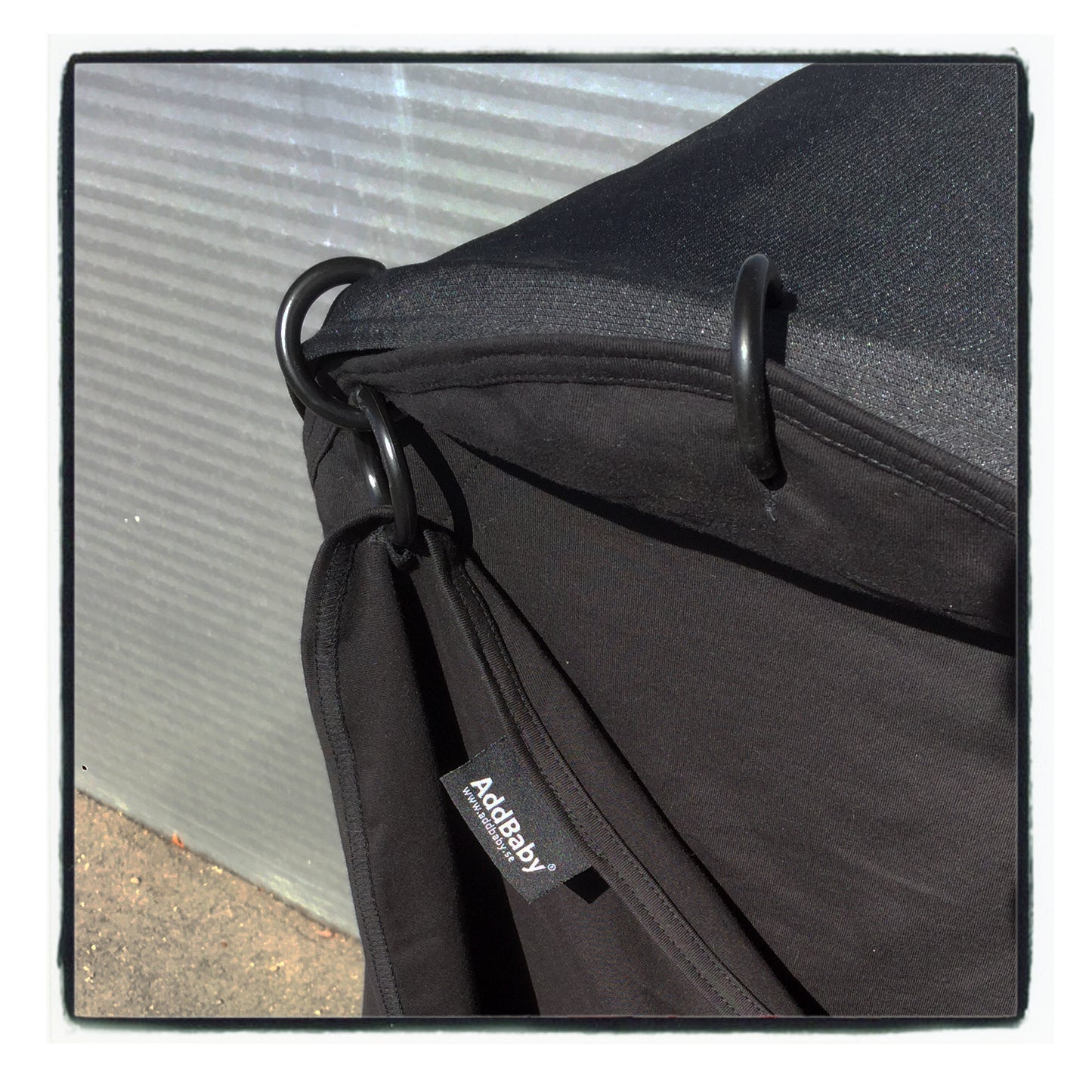 AddBaby Barnvagnsdraperi Svart