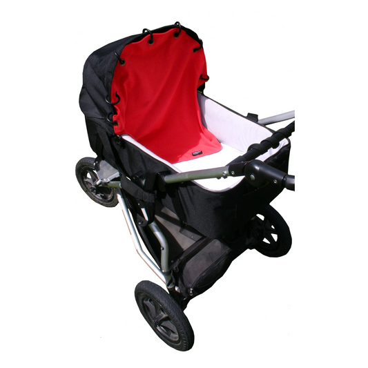 AddBaby Barnvagnsdraperi Rött